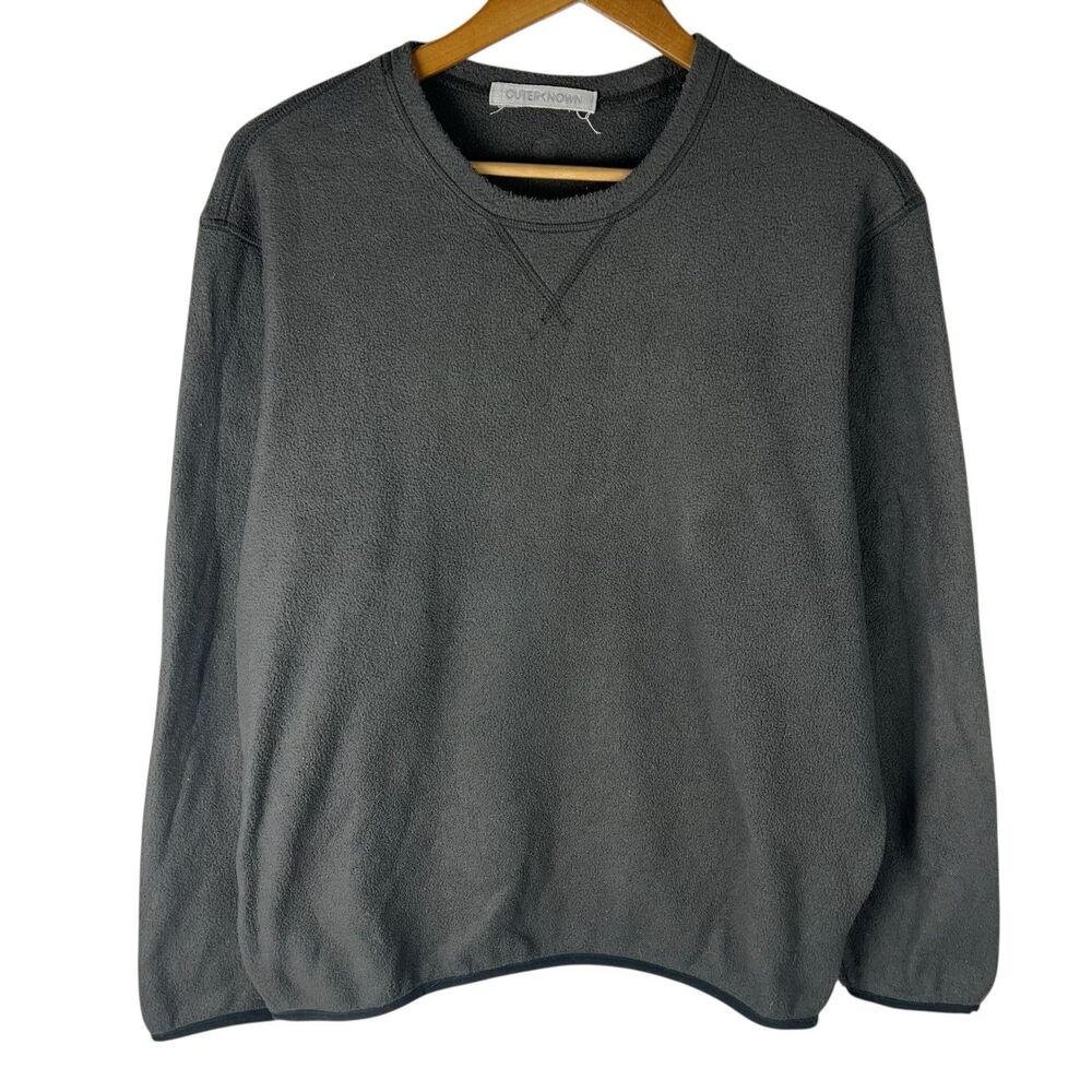 Outerknown Sweatshirt Mens S Gray Ascent Fleece Crew Pullover Soft Sweater